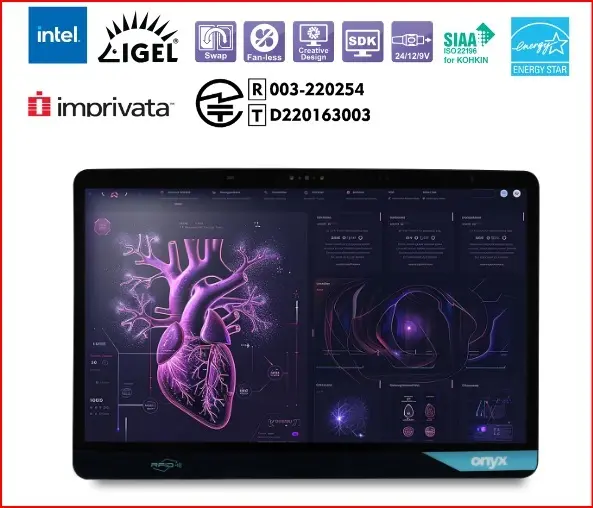 VENUS 22", P-Cap AG Touch, Core Ultra 5 CPU, 16GB RAM, 512GB SSD, WiFi 6, Imprivata RFID, SCR, 2*XXL Batt's, Power Adaptor, ORION License